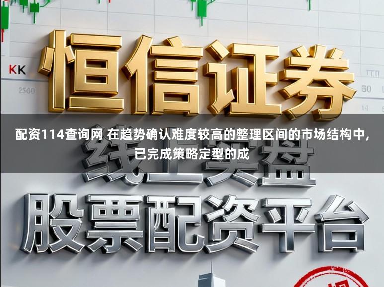 配资114查询网 在趋势确认难度较高的整理区间的市场结构中,已完成策略定型的成