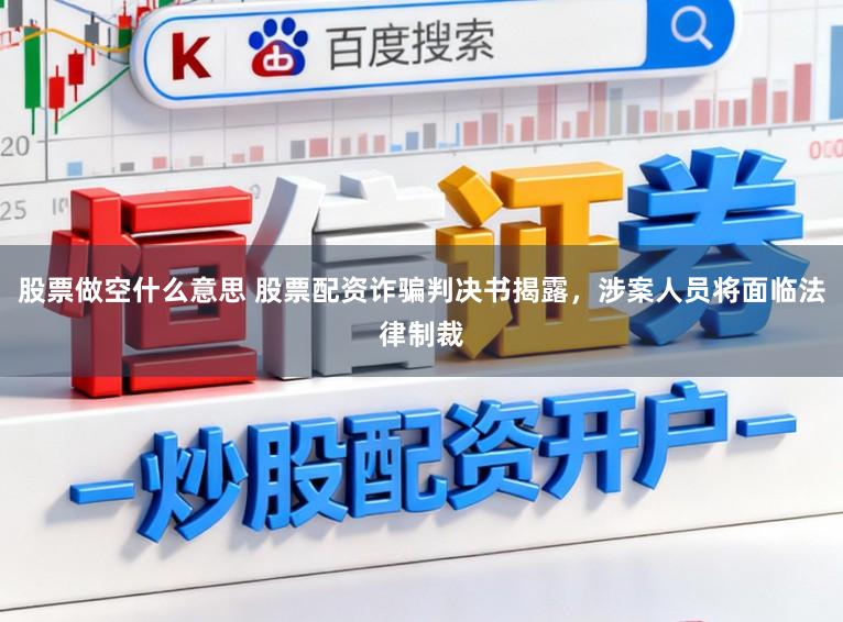 股票做空什么意思 股票配资诈骗判决书揭露，涉案人员将面临法律制裁